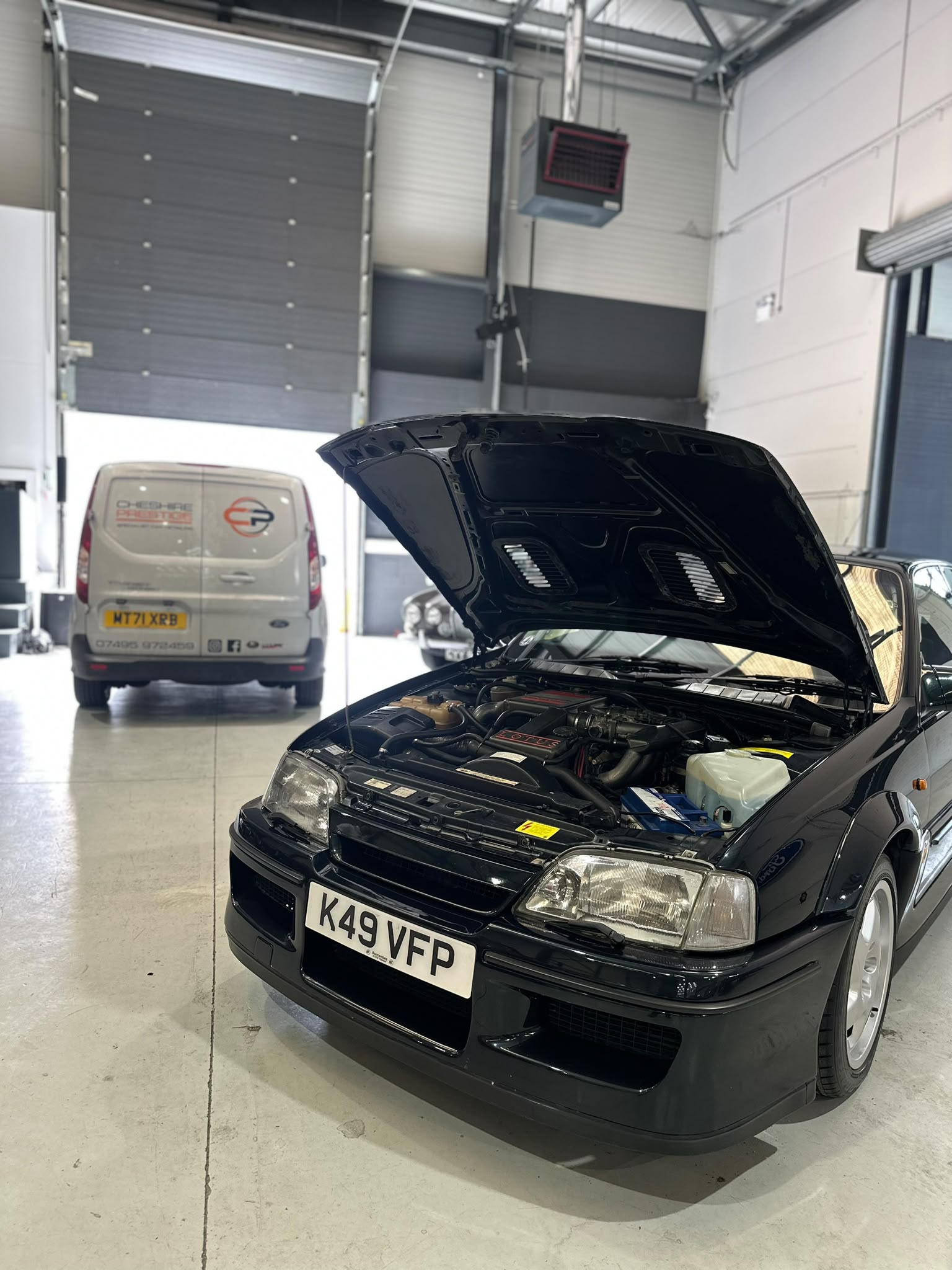 Detailed classic Lotus Carlton in the studio